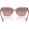 imageCOACH Womens Hc8408f Maxi C Hardware Low Bridge Fit Square SunglassesMilky BuffBrown Rose Gradient