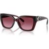 imageCOACH Womens Hc8408f Maxi C Hardware Low Bridge Fit Square SunglassesMilky BurgundyBerry Gradient