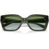 imageCOACH Womens Hc8408f Maxi C Hardware Low Bridge Fit Square SunglassesMilky MossMoss Aqua Gradient