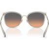 imageCOACH Womens Square Metal Frame SunglassesLight GoldDoveSmokey Peach Gradient