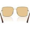 imageCOACH Womens Square Metal Frame SunglassesShiny Light GoldYellow Solid