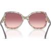 imageCoach Womens HC8410U Rivet Universal Fit Butterfly Sunglasses Milky VioletFloral FieldPurple Pink Gradient 56 mm