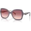 imageCoach Womens HC8410U Rivet Universal Fit Butterfly Sunglasses Milky VioletFloral FieldPurple Pink Gradient 56 mm
