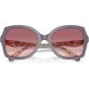 imageCoach Womens HC8410U Rivet Universal Fit Butterfly Sunglasses Milky VioletFloral FieldPurple Pink Gradient 56 mm