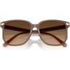 imageCoach Womens HC8413BD Square Sunglasses Milky BrownBrown Gradient 58 mm