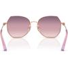 imageCoach Womens Hc7175 Butterfly SunglassesShiny Rose GoldPurple Blue Gradient