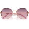 imageCoach Womens Hc7175 Butterfly SunglassesShiny Rose GoldPurple Blue Gradient