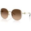 imageCoach Womens Hc7176b Round SunglassesShiny Light GoldFawnBrown Gradient