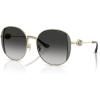 imageCoach Womens Hc7176b Round SunglassesShiny Light GoldSmokeGrey Gradient