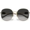 imageCoach Womens Hc7176b Round SunglassesShiny Light GoldSmokeGrey Gradient