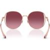 imageCoach Womens Hc7176b Round SunglassesShiny Rose GoldRoseBerry Gradient