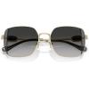 imageCoach Womens Hc7177b Square SunglassesShiny Light GoldSmokeGrey Gradient