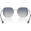 imageCoach Womens Hc7177b Square SunglassesShiny SilverBlueBlue Gradient