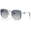 imageCoach Womens Hc7177b Square SunglassesShiny SilverBlueBlue Gradient