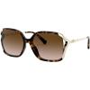 imageCoach Womens Hc8280u Universal Fit Square SunglassesDark TortoiseBrown Gradient