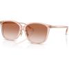imageCoach Womens Hc8361f Low Bridge Fit Square SunglassesSakura Transparent PinkBrown Pink Gradient