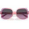 imageCoach Womens Hc8395f Low Bridge Fit Square SunglassesAmethystPink GradientPurple Gradient
