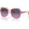 imageCoach Womens Hc8395f Low Bridge Fit Square SunglassesAmethystPink GradientPurple Gradient