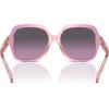 imageCoach Womens Hc8395f Low Bridge Fit Square SunglassesAmethystPink GradientPurple Gradient