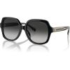 imageCoach Womens Hc8395f Low Bridge Fit Square SunglassesBlackGrey Gradient