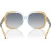 imageCoach Womens Hc8395f Low Bridge Fit Square SunglassesCiderBaby BlueBlue Gradient