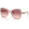 imageCoach Womens Hc8410u Universal Fit Butterfly SunglassesTransparentFloral FieldPurple Pink Gradient