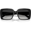 imageCoach Womens Hc8424f Low Bridge Fit Square SunglassesBlackGrey Gradient