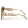 imageCoach Womens Hc8424f Low Bridge Fit Square SunglassesPearlized Brown WatercolorBrown Gradient