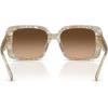 imageCoach Womens Hc8424f Low Bridge Fit Square SunglassesPearlized Brown WatercolorBrown Gradient