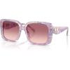 imageCoach Womens Hc8424f Low Bridge Fit Square SunglassesPearlized Purple WatercolorPurple Pink Gradient