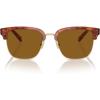 imageCOACH Mens HC8326 Square Sunglasses Caramel TortoiseLight GoldBrown Solid Polarized 52 mm