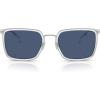 Silver/Transparent Clear/Blue Solid