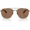 imageCOACH Mens Hc7172 Metal C Hardware Aviator SunglassesAntique GoldBrown Solid