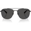 imageCOACH Mens Hc7172 Metal C Hardware Aviator SunglassesSatin BlackGrey Solid
