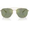 imageCOACH Mens Hc7172 Metal C Hardware Aviator SunglassesSatin Light GoldGreen Solid