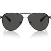 imageCOACH Womens Hc7128 Aviator SunglassesShiny BlackGrey Solid