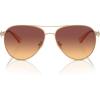 imageCOACH Womens Hc7128 Aviator SunglassesShiny Light GoldMaroon Canary Gradient