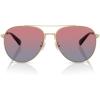 imageCOACH Womens Hc7169 Aviator SunglassesShiny Light GoldBlue Saddle Gradient