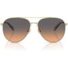 imageCOACH Womens Hc7169 Aviator SunglassesShiny Light GoldSmokey Peach Gradient