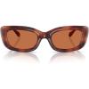 imageCOACH Womens Hc8390u Sculpted C Hardware Universal Fit Rectangular SunglassesCaramel TortoiseBrown Solid