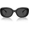 imageCOACH Womens Hc8391u Sculpted C Hardware Universal Fit Oval SunglassesBlackGrey Solid