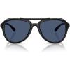 imageCOACH Womens Hc8406u Sculpted C Hardware Universal Fit Aviator SunglassesBlackBlue Solid