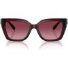 imageCOACH Womens Hc8408f Maxi C Hardware Low Bridge Fit Square SunglassesMilky BurgundyBerry Gradient