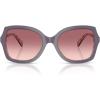 imageCoach Womens HC8410U Rivet Universal Fit Butterfly Sunglasses Milky VioletFloral FieldPurple Pink Gradient 56 mm