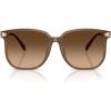 imageCoach Womens HC8413BD Square Sunglasses Milky BrownBrown Gradient 58 mm