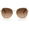 imageCoach Womens Hc7175 Butterfly SunglassesShiny Light GoldBrown Gradient