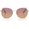 imageCoach Womens Hc7175 Butterfly SunglassesShiny Light GoldBurgundy Sunset Gradient