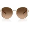 imageCoach Womens Hc7176b Round SunglassesShiny Light GoldFawnBrown Gradient