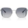 imageCoach Womens Hc7177b Square SunglassesShiny SilverBlueBlue Gradient