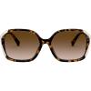 imageCoach Womens Hc8280u Universal Fit Square SunglassesDark TortoiseBrown Gradient